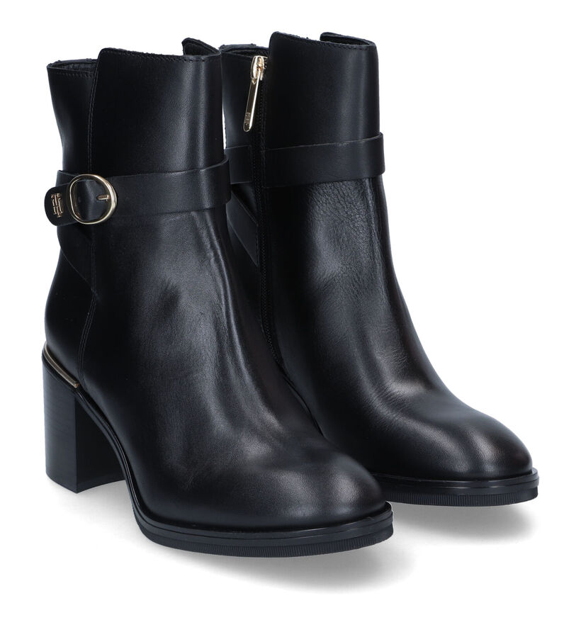 Tommy Hilfiger Belt Bottines en Noir en cuir (314029)