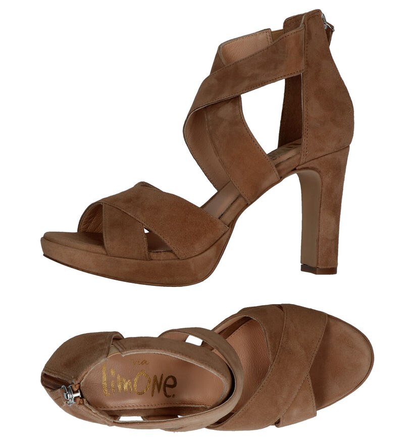 Via Limone Cognac Sandalen in nubuck (298892)