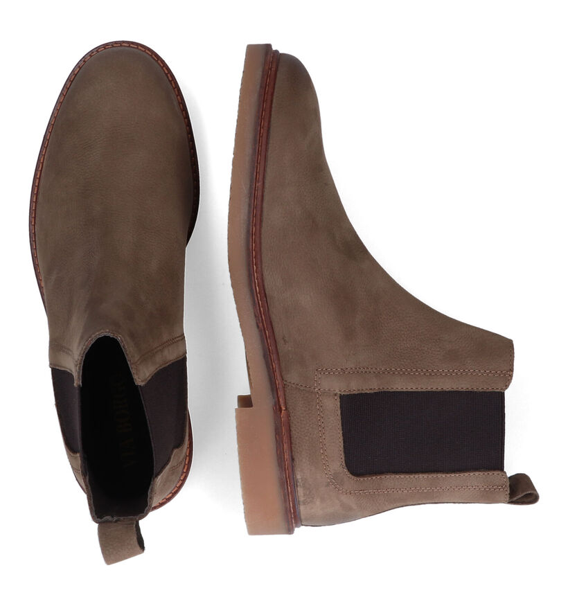 Via Borgo Halloween Chelsea Boots en Taupe pour hommes (341074)