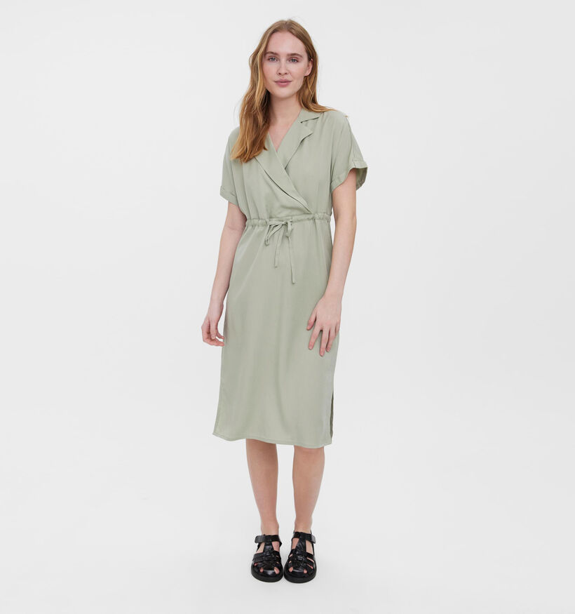 Vero Moda Iliana Robe Chemise en Vert (311977)