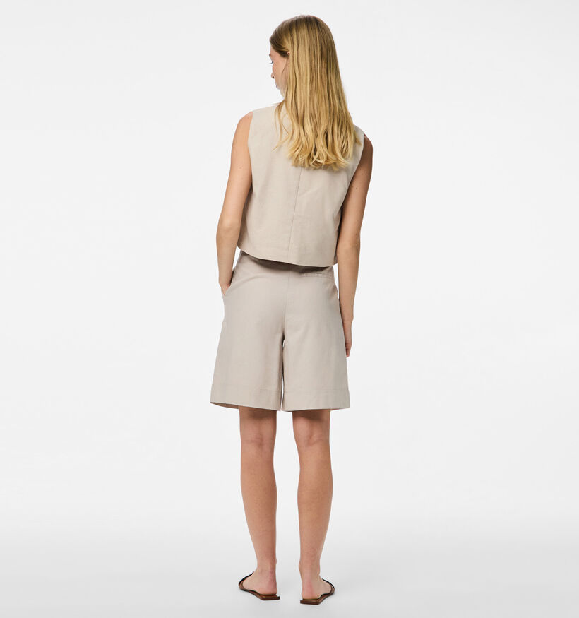 Pieces Tiki Bermuda en Beige pour femmes (357390)