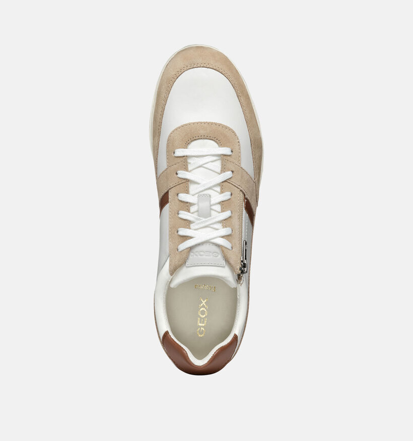 Geox Renan Witte Veterschoenen voor heren (351620) - geschikt voor steunzolen