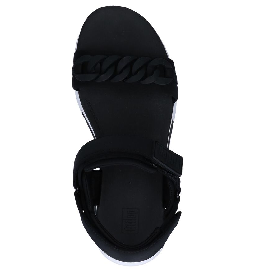 FitFlop Sandales plates en Noir en textile (252183)