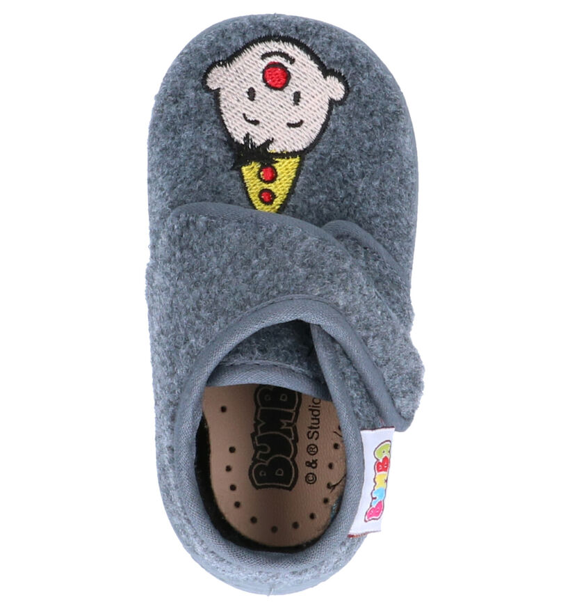 Bumba Pantoufles fermées en Gris en textile (283454)