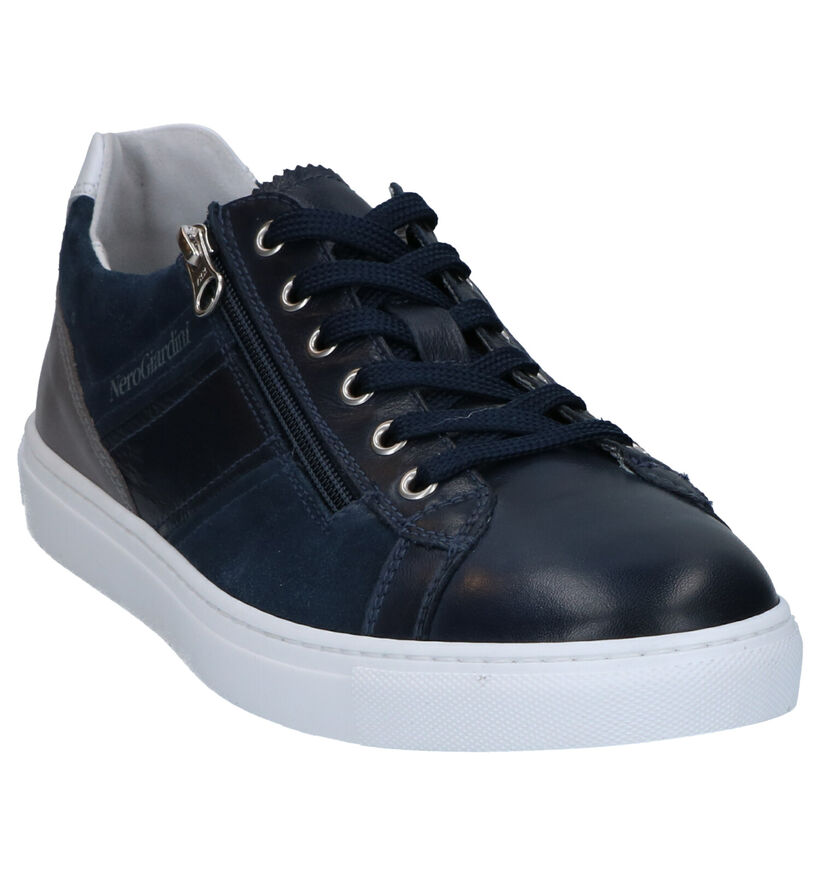 NeroGiardini Chaussures à lacets en Bleu foncé en cuir (288907)