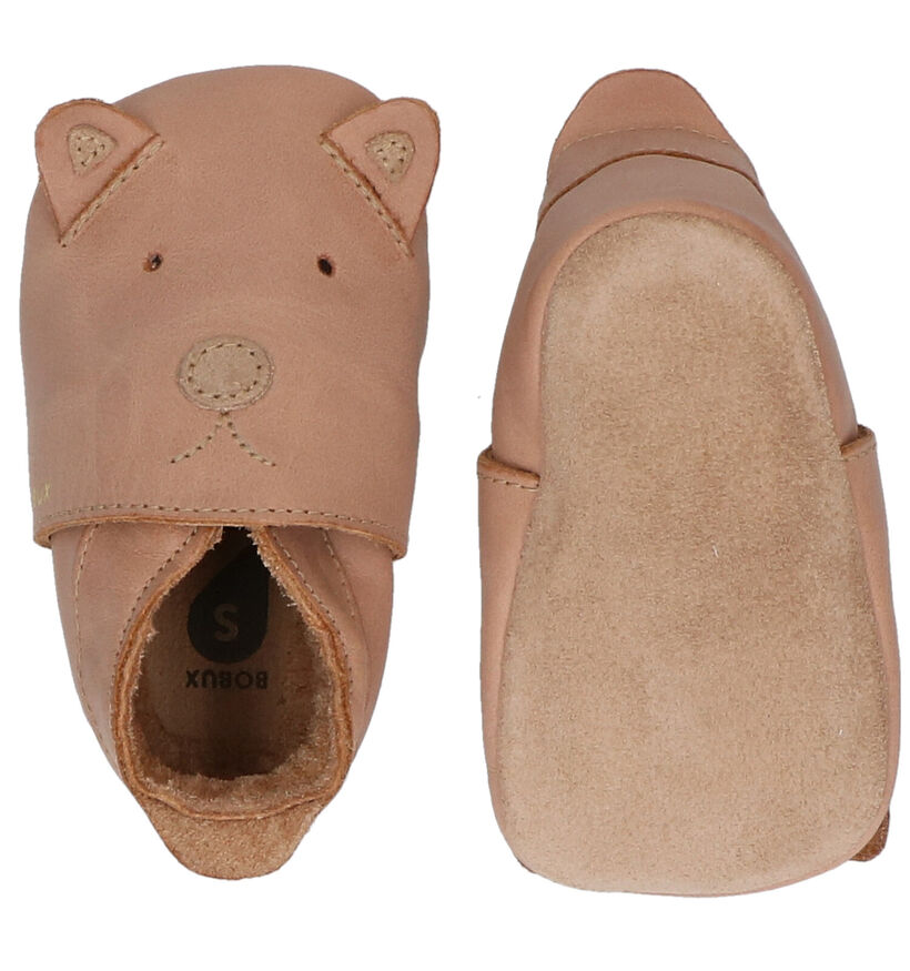 Bobux Caramel Woof Chaussons bébé en Beige pour filles, garçons (294782)