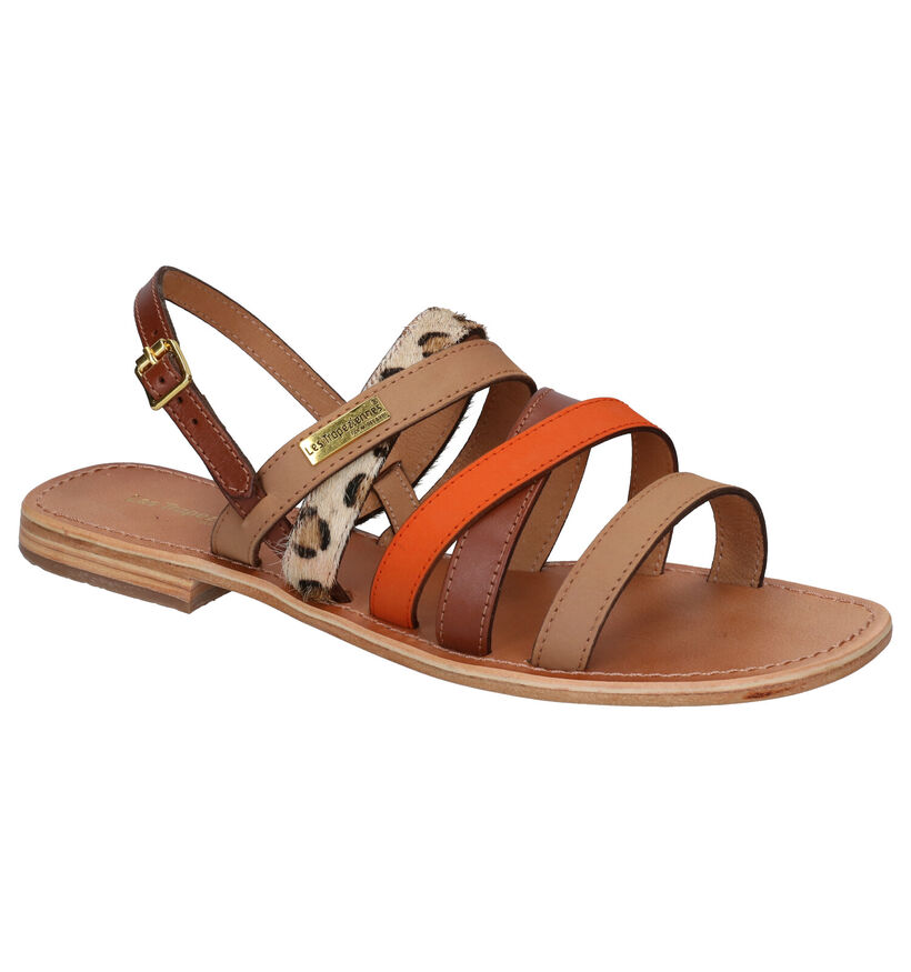 Les Tropeziennes Hop Bruine Sandalen in leer (275043)