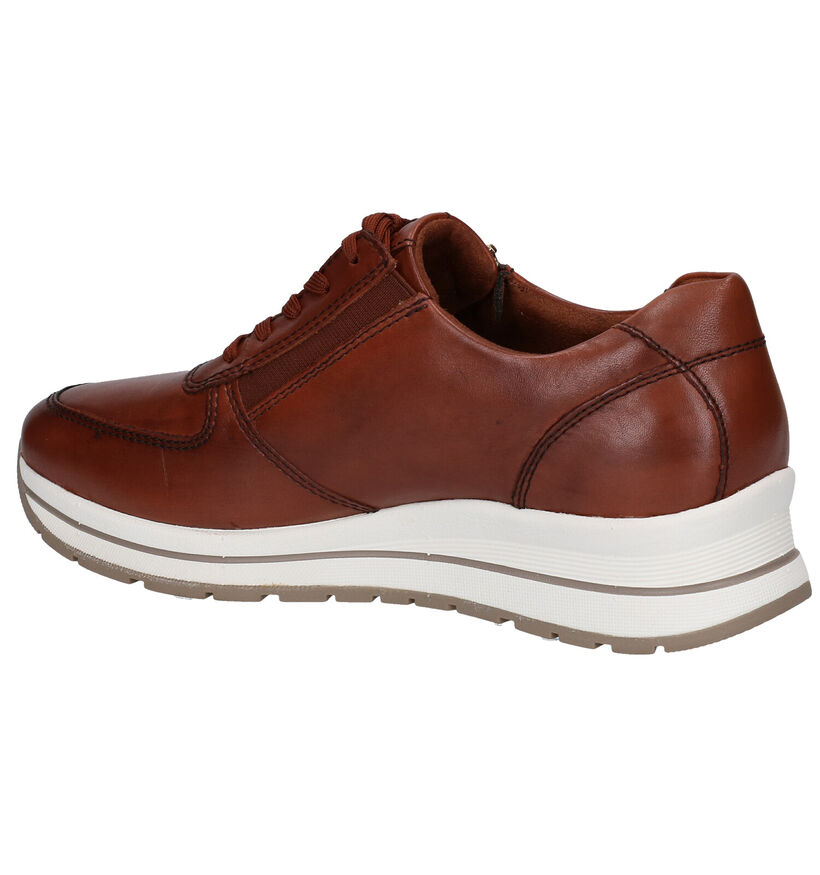 Tamaris Relax Fit Cognac Veterschoenen in leer (280758)