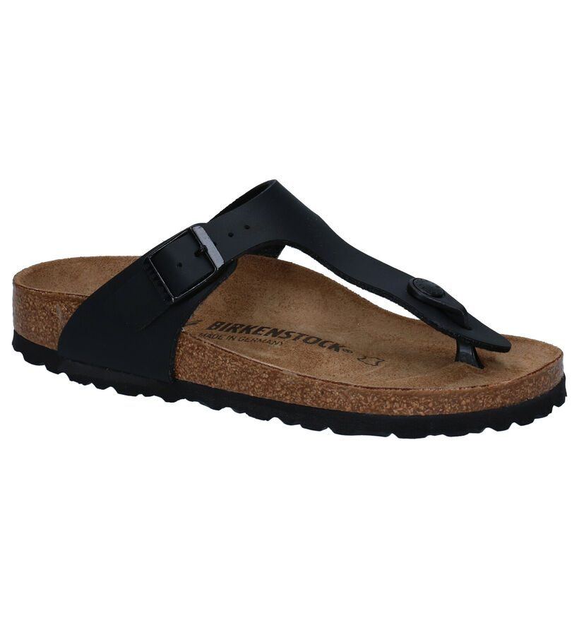 Birkenstock Gizeh Tongs en Noir pour garçons (338075)