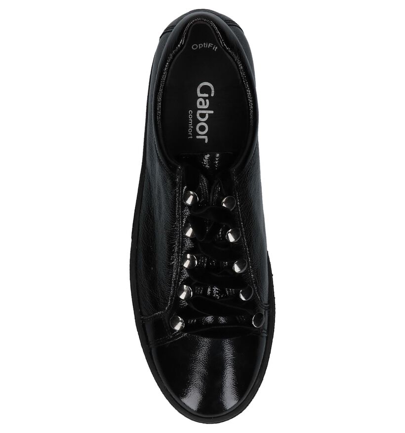 Gabor Optifit Zwarte Sneakers in lakleer (231342)
