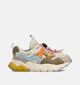 Naturino x Flower Mountain Yamano 3 Baskets en Écru pour filles (364155) - pour semelles orthopédiques