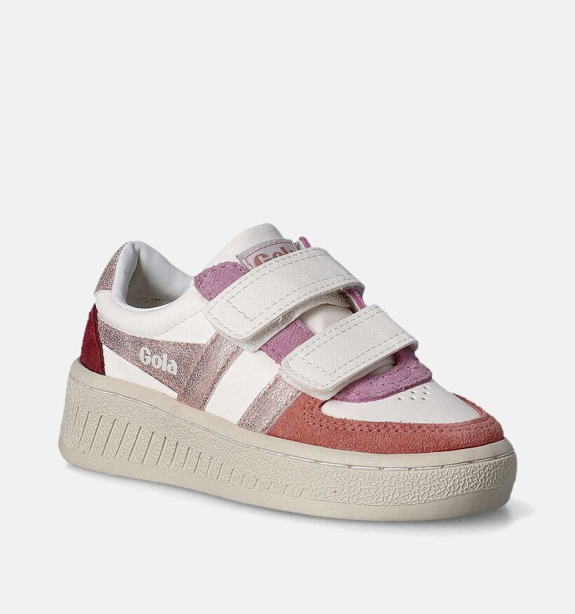 Gola 207 Granslam Quadrant Strap Baskets en Blanc pour filles (352374) - pour semelles orthopédiques
