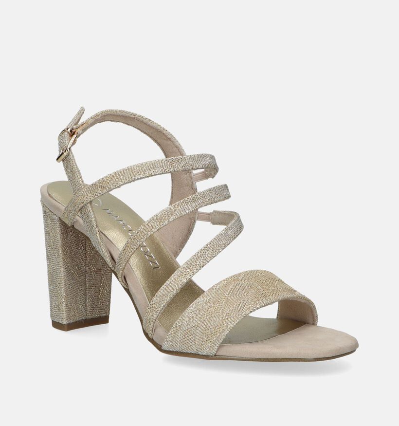 Marco Tozzi Sandales avec talon en Beige pour femmes (338351)