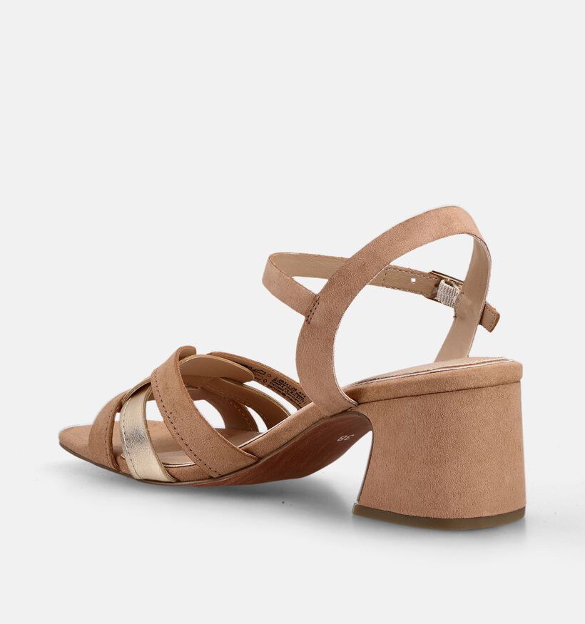 Marco Tozzi Sandales &agrave; talons en Cognac pour femmes (371873)