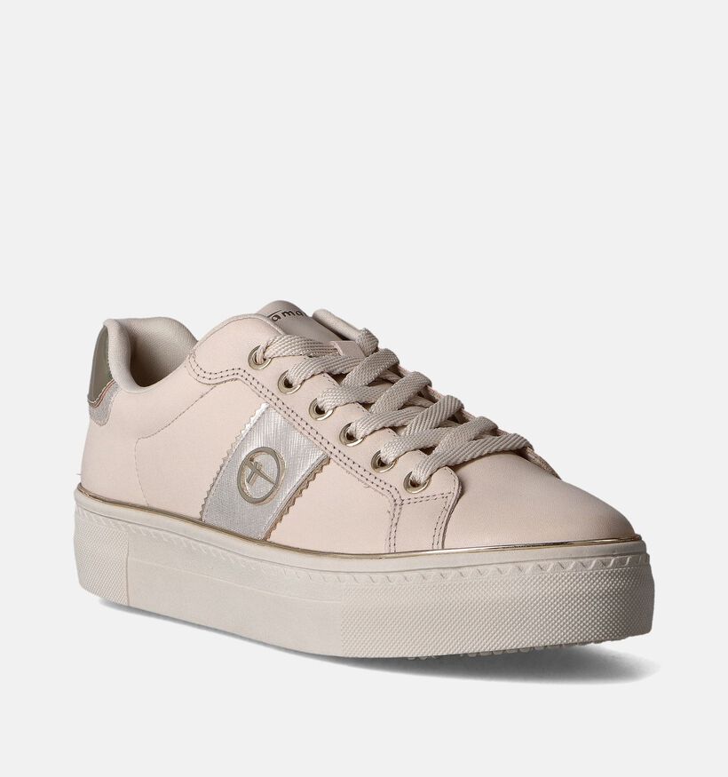 Tamaris Beige Sneakers voor dames (351520) - geschikt voor steunzolen