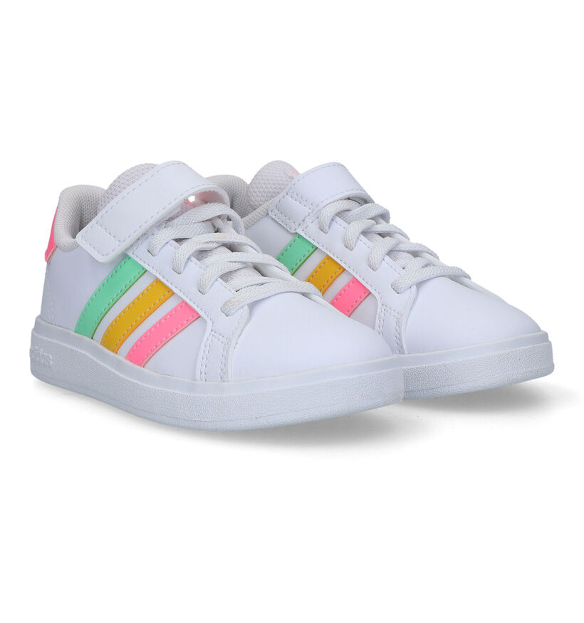 adidas Grand Court 2.0 EL Witte Sneakers voor meisjes (326902)