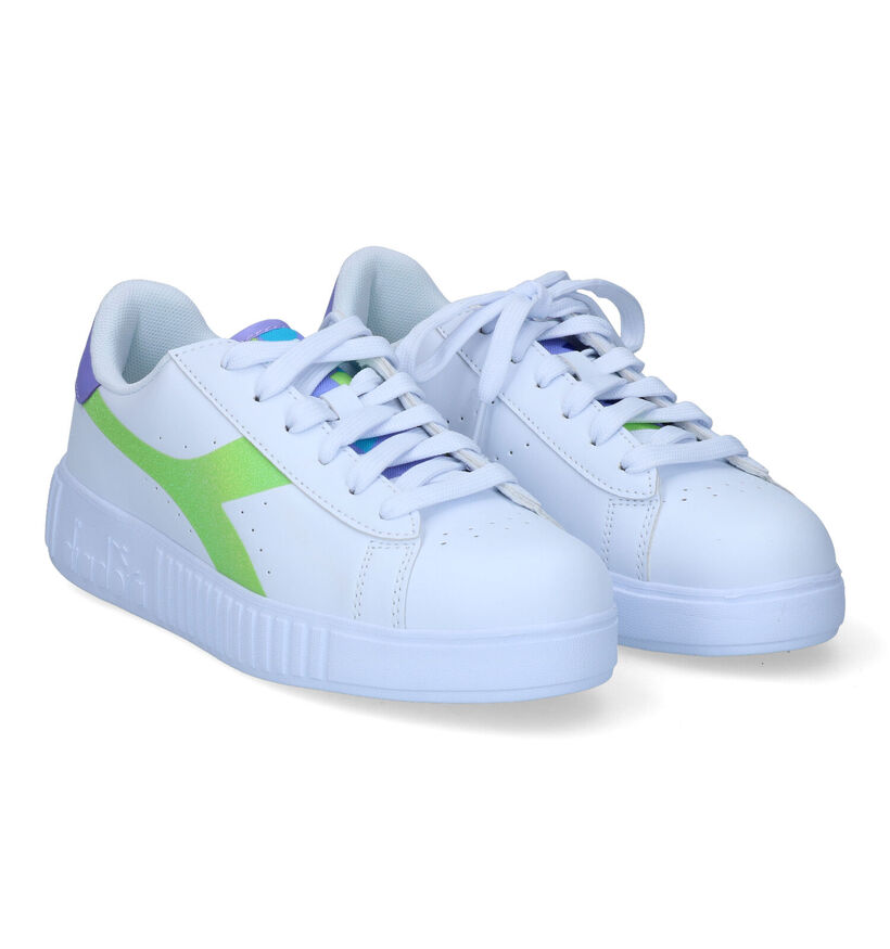 Diadora Game Step GS Baskets en Blanc en simili cuir (302941)