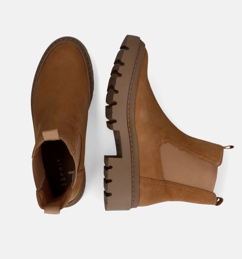 Esprit Bottines Chelsea en Camel pour femmes (314534)