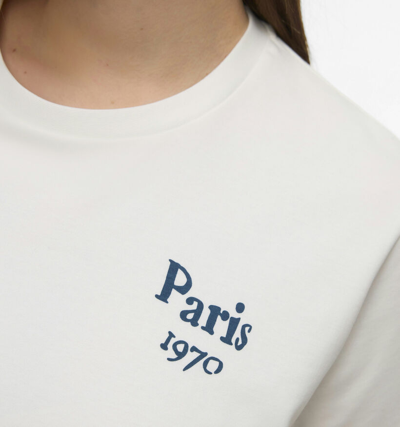 Vero Moda Curve Vera Caty T-shirt Paris en Blanc pour femmes (367791)