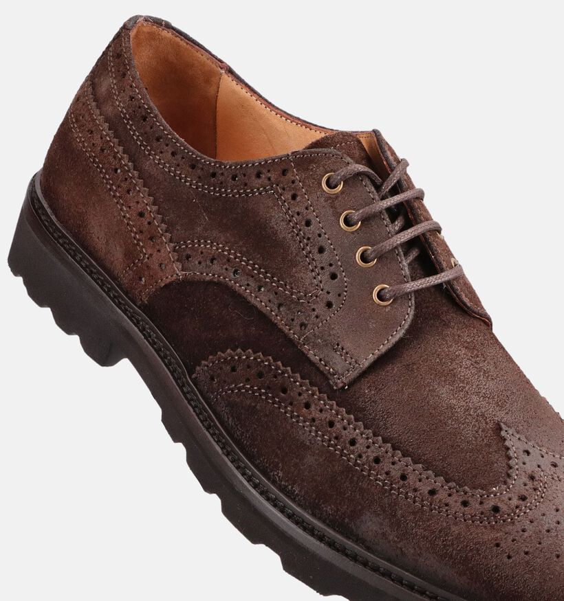 Ambiorix Sutrio Donkerbruine Geklede Veterschoenen voor heren (381988) - geschikt voor steunzolen