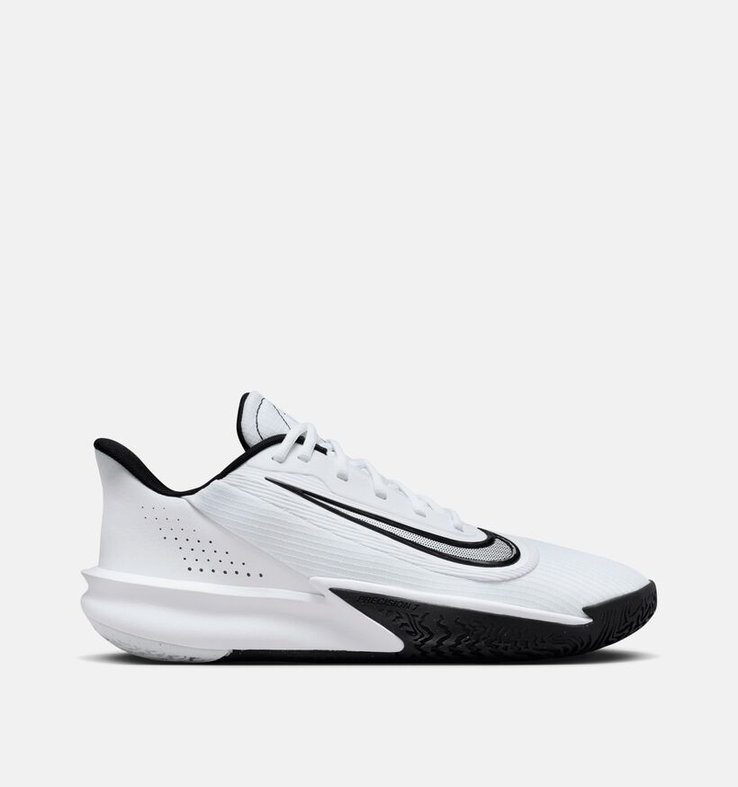 Nike Precision 7 Baskets en Blanc/Noir pour hommes (359814)