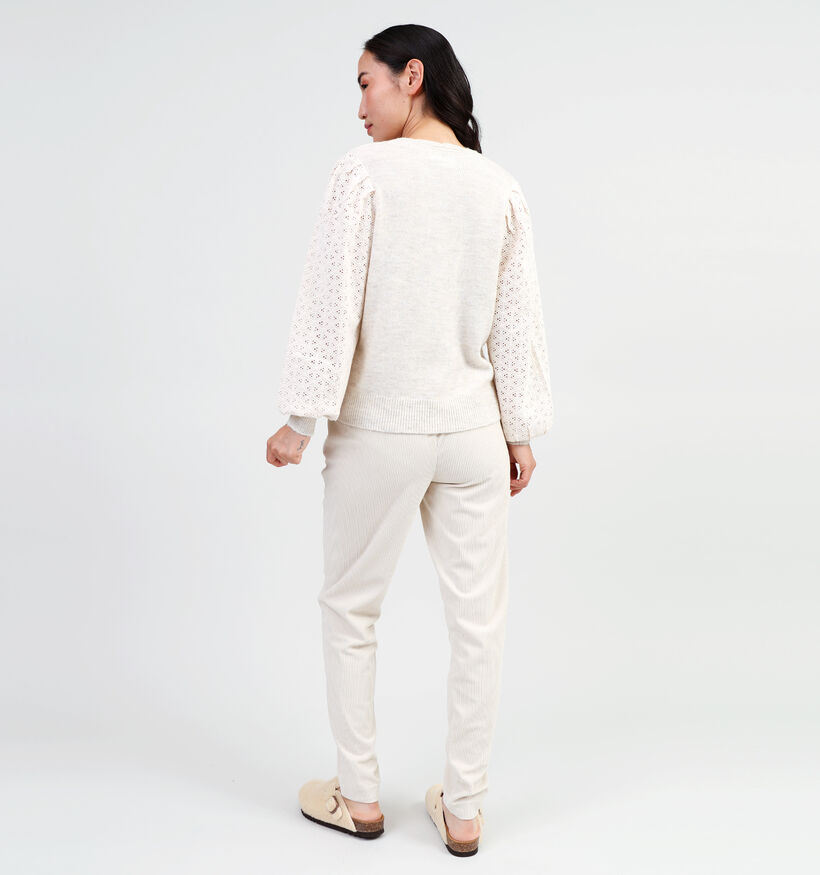 Vila Magali Beige Gebreide trui voor dames (346118)