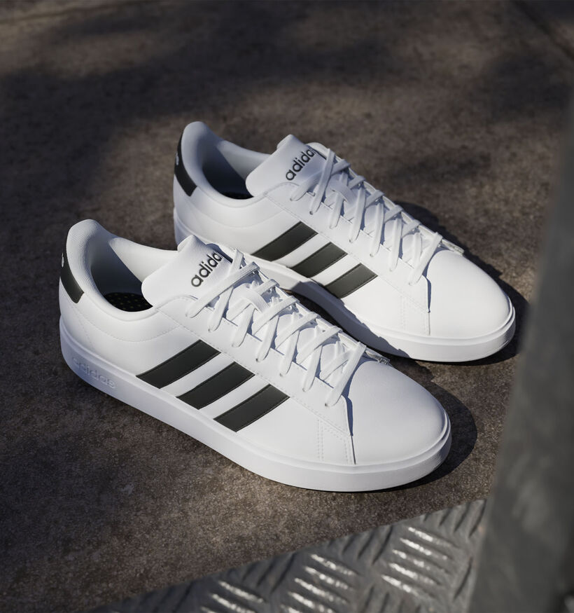 adidas Grand Court 2.0 Witte Sneakers voor jongens, heren (350086) - geschikt voor steunzolen