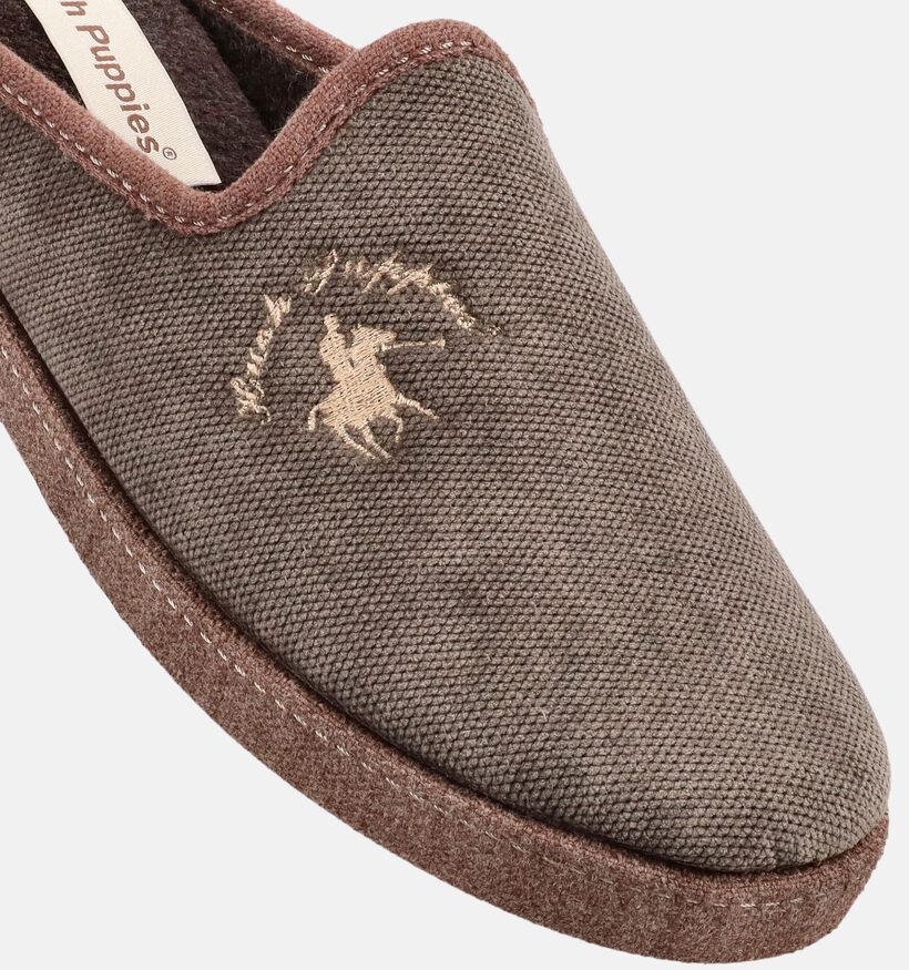 Hush Puppies Delis Pantoufles ouvertes en Taupe pour hommes (377919)