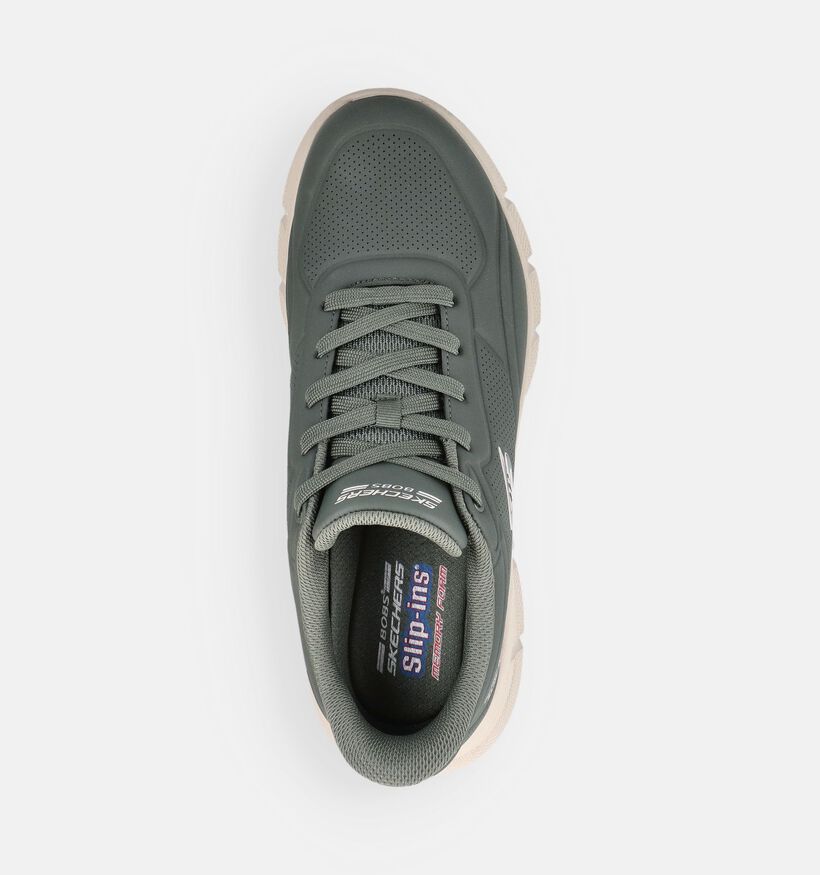 Skechers Bobs Sport B Flex Kakigroene Slip-ons voor heren (375662)