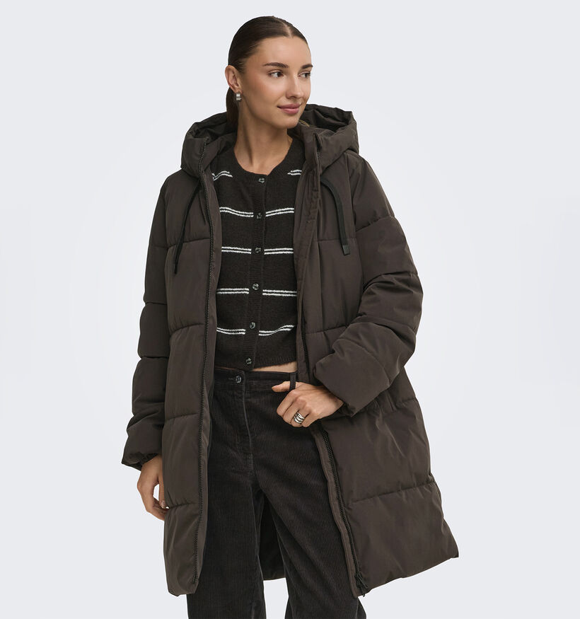 JDY Blair Manteau court en Brun fonc&eacute; pour femmes (378314)