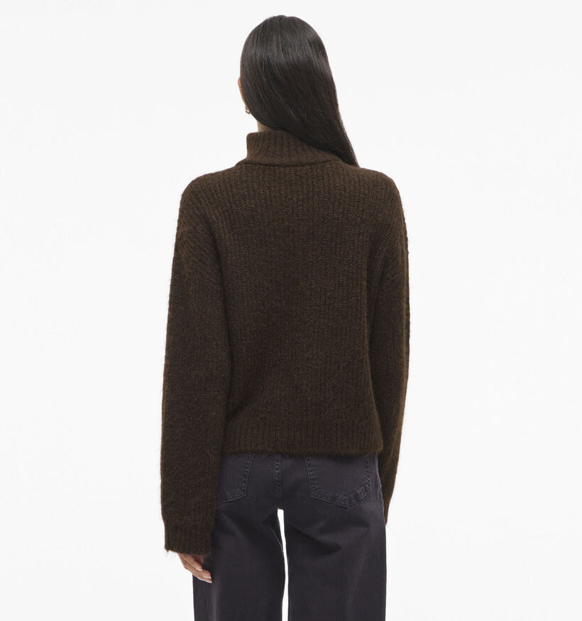 Vila Gleeba High Neck Bruine Trui Vila Gleeba High Neck Bruine Trui voor dames (364075)