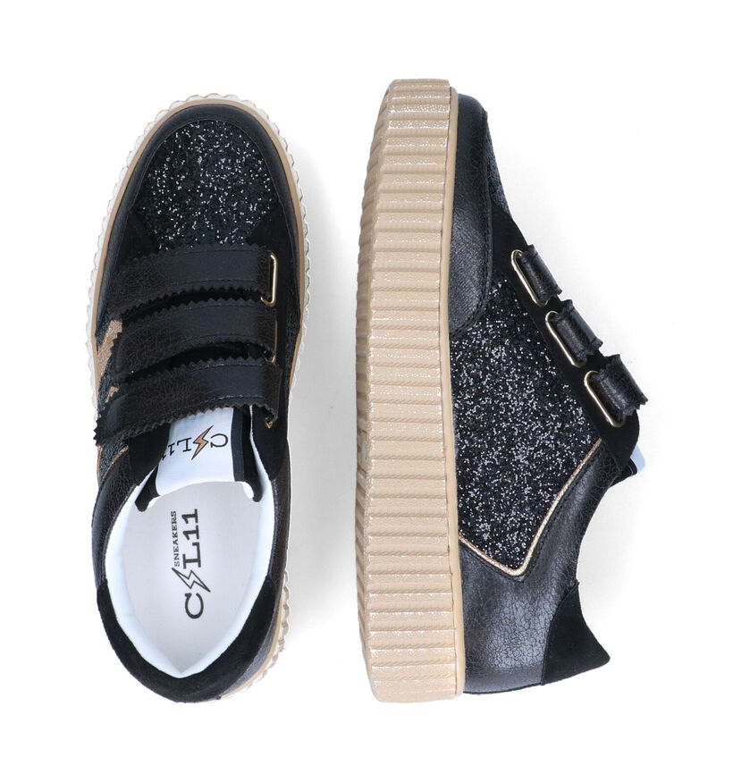 CL11 Baskets habill&eacute;es en Noir pour femmes (315877) - pour semelles orthop&eacute;diques