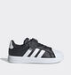 adidas Streettalk Zwarte Sneakers voor jongens, meisjes (375377) - geschikt voor steunzolen