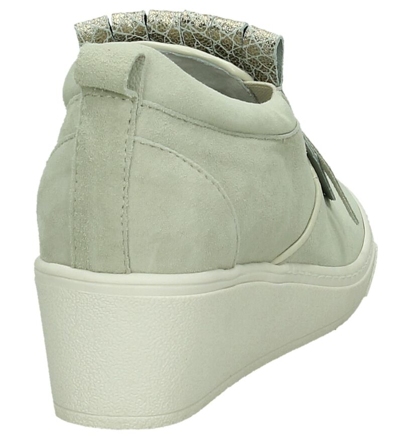 Via Roma Chaussures slip-on en Beige clair en daim (190262)