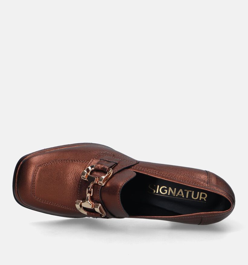 Signatur Bronzen Mocassins met hak voor dames (333422)