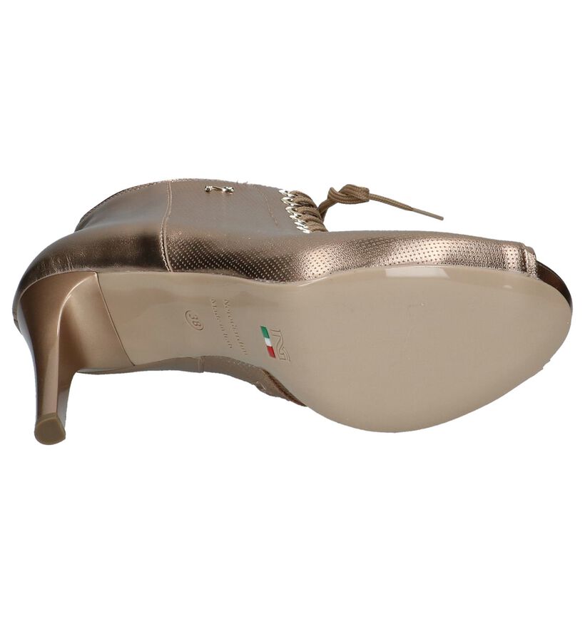 Gouden NeroGiardini Pumps Rits/Veter met Open Teen, , pdp