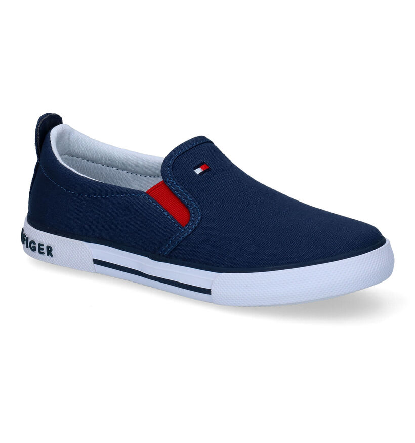 Tommy Hilfiger Baskets slip-on en Bleu pour garçons (303921)