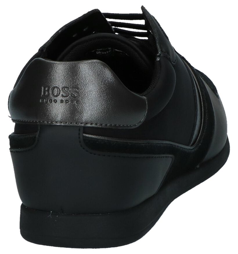 Hugo Boss Chaussures basses en Noir en imitation cuir (226663)
