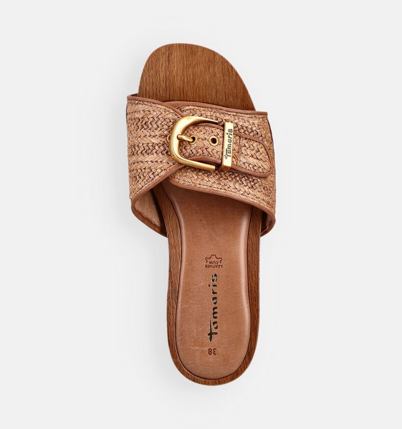 Tamaris ANTISlide Bruine Slippers met Blokhak voor dames (371780)