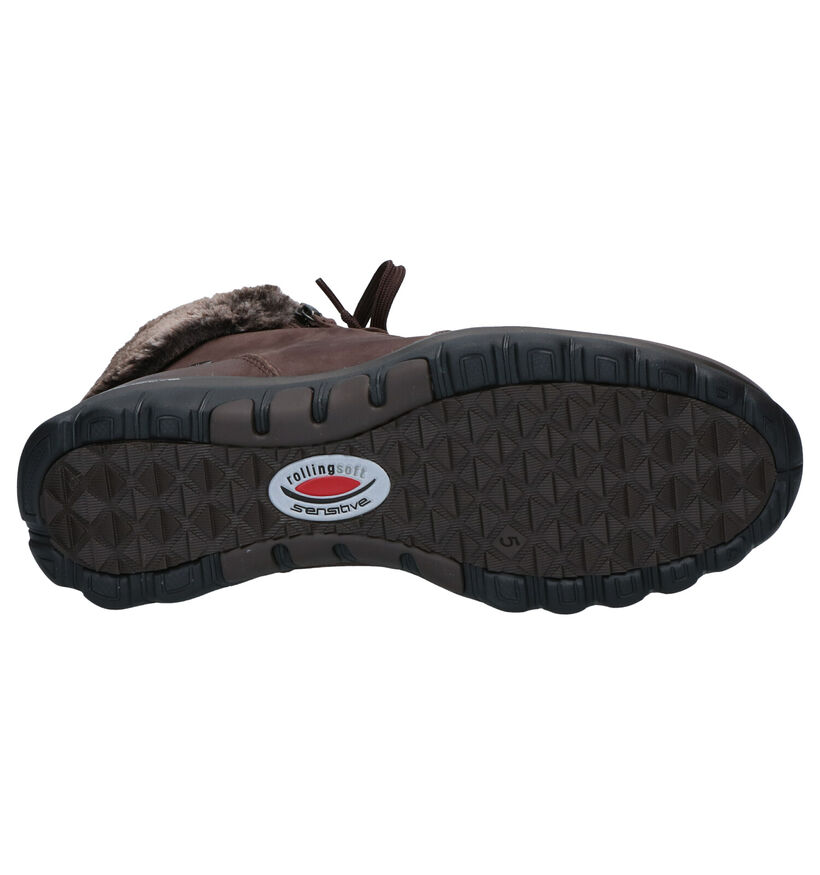 Gabor Donkerbruine Boots in nubuck (260515)