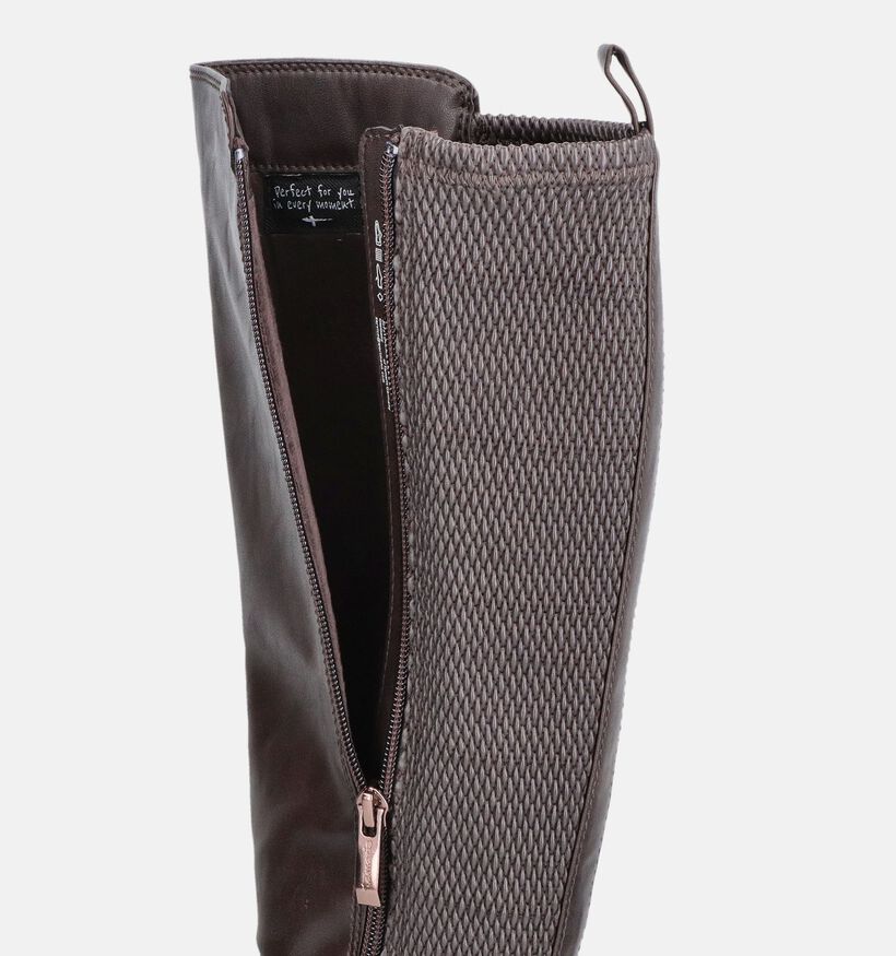 Tamaris Donkerbruine Lange Laarzen voor dames (378958)
