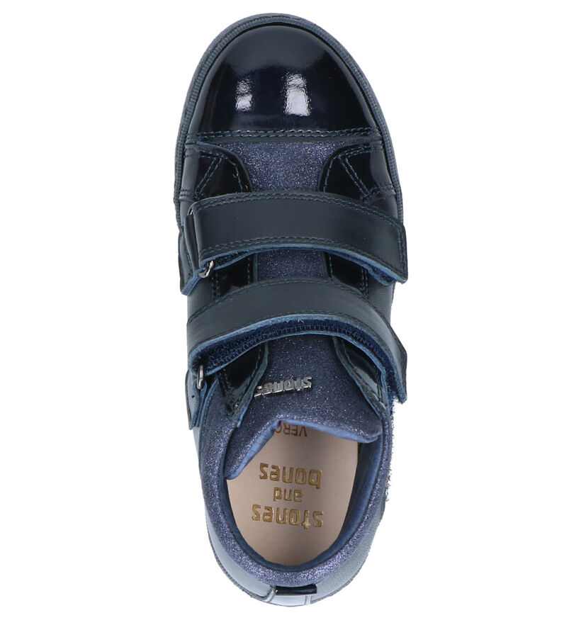 STONES and BONES Emata Chaussures hautes en Bleu en cuir (260383)