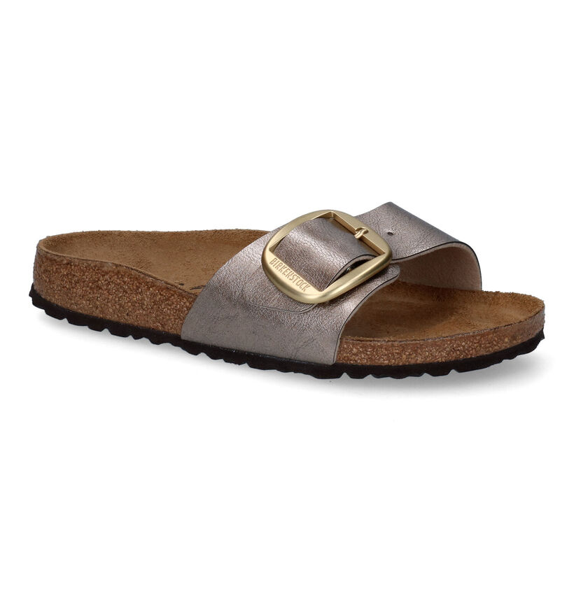 Birkenstock Madrid Birko-Flor Zwarte Slippers voor dames (338048)