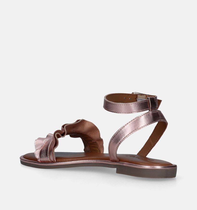 Inuovo Sandales plates en Or rose pour femmes (341521)
