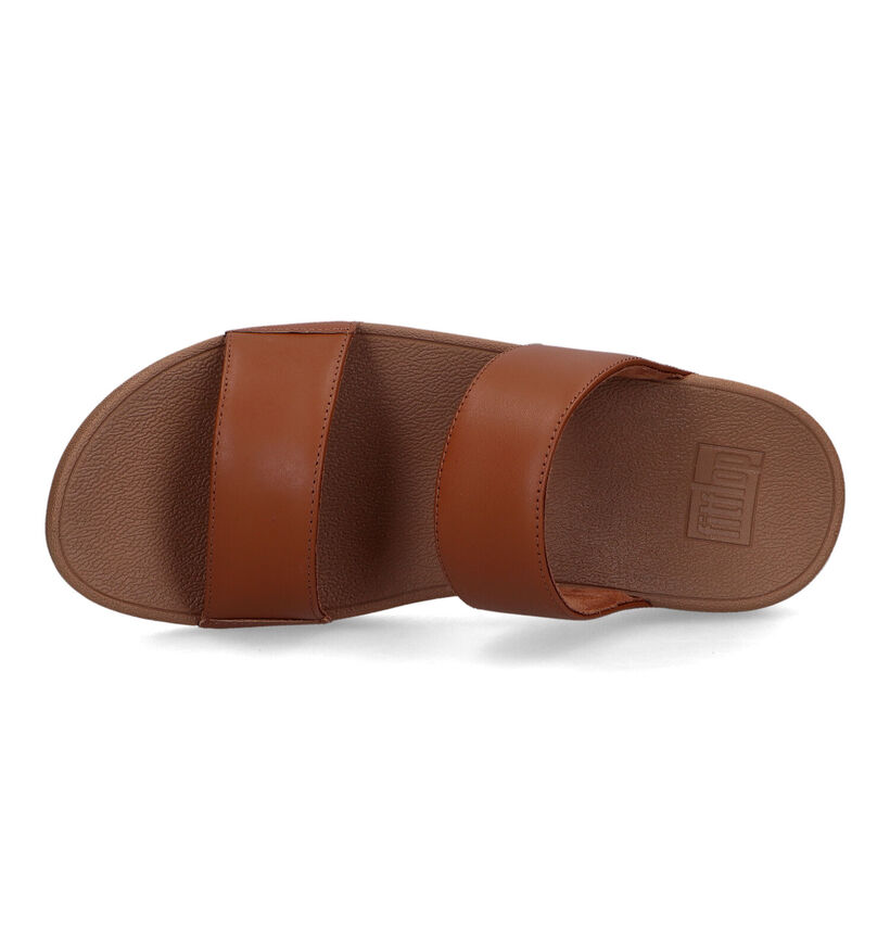 FitFlop Lulu Cognac Slippers in leer (320468)