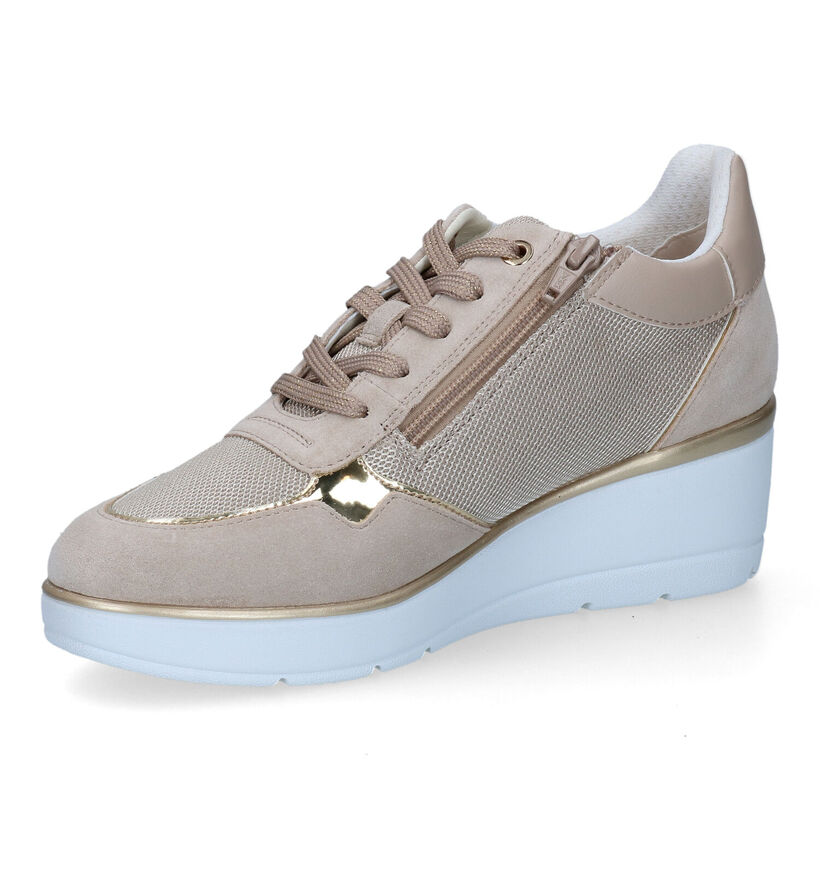 Geox Ilde Chaussures à lacets en Beige pour femmes (311591) - pour semelles orthopédiques