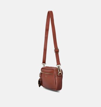 DSTRCT Crossbody tassen Cognac/Rood