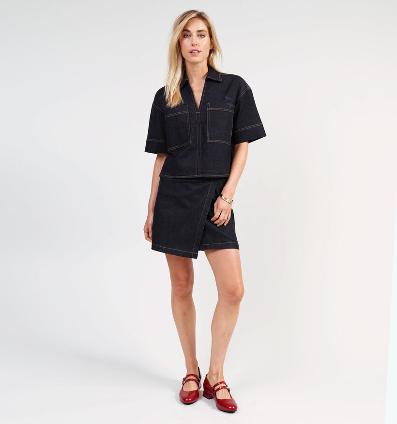 Vila Blouse en Bleu Jeans Vila Blouse en Bleu Jeans pour femmes (361361)