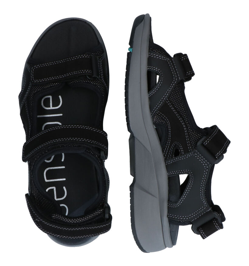 Xsensible Timor Zwarte Sandalen in stof (308043)