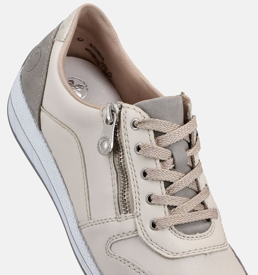 Rieker Witte Geklede Sneakers voor dames (367717) - geschikt voor steunzolen
